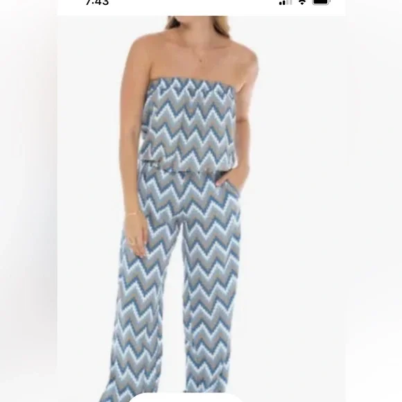 Skemo NWT size XL camouflage strapless jumpsuit - Picture 1 of 8